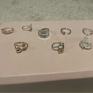 Adjustable Gold and Silver Ring Bundle